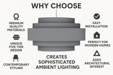 Modern 5-Tier Dark Grey Ceiling Light Shade – Easy Fit